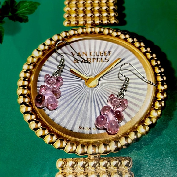 🆕 Gummy Bear Charm Dangle Earrings - Picture 6 of 8